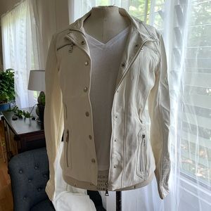 White faux leather jacket